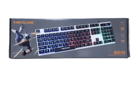 Teclado con retroiluminación arcoíris