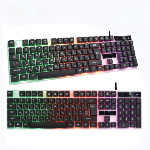 Teclado con retroiluminación arcoíris